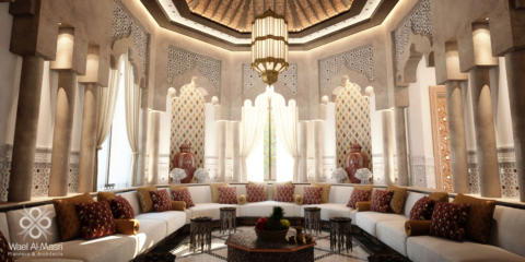 Arabic Majlis, Villa in Kuwait     